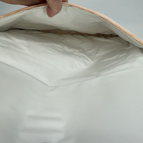 Vintage Unbranded Light Pink Lace Clutch Bag Delicate - Picture 9 of 13